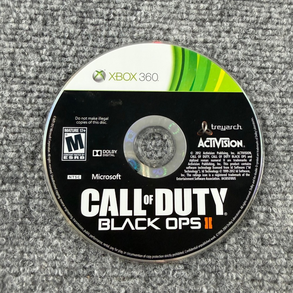 Activision Call of Duty Black Ops II Xbox 360 NTSC Black FPS Game Disc Only